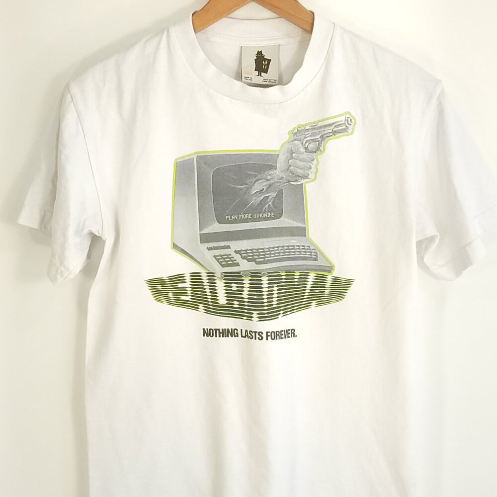 Real Bad Man Graphic T-Shirt Men's Small White Play More Ginuwine Distressed USA